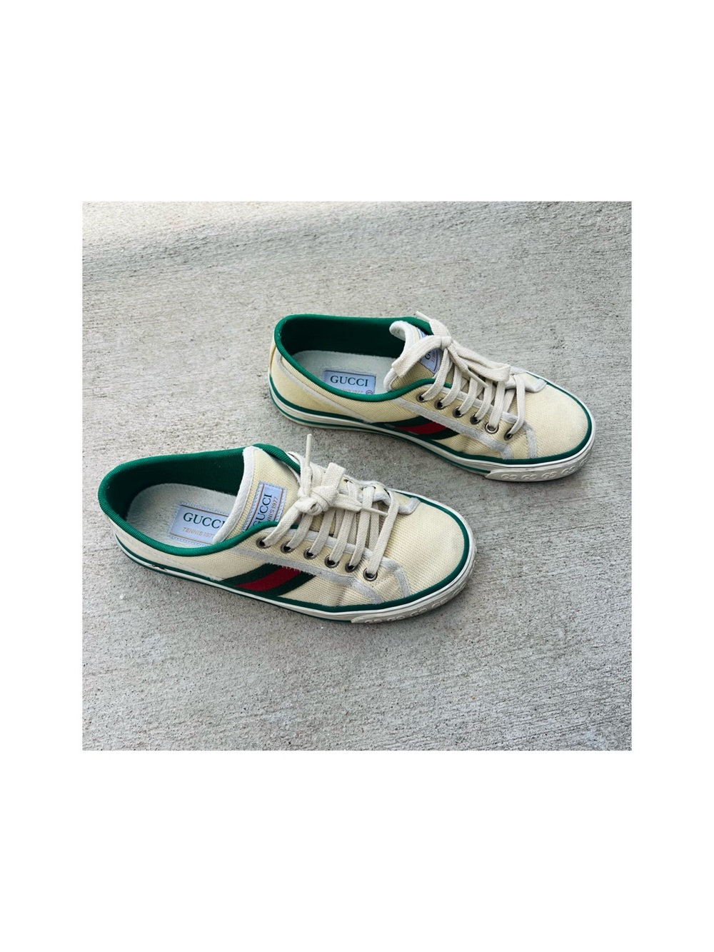 Gucci Tennis 1977 Sneakers in Cream Cotton Women Size 37+ US 7-7.5